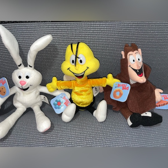 1997 General Mills Breakfast Babies Stuffed Toys Complete Set of 7 with Tags. - Picture 12 of 13